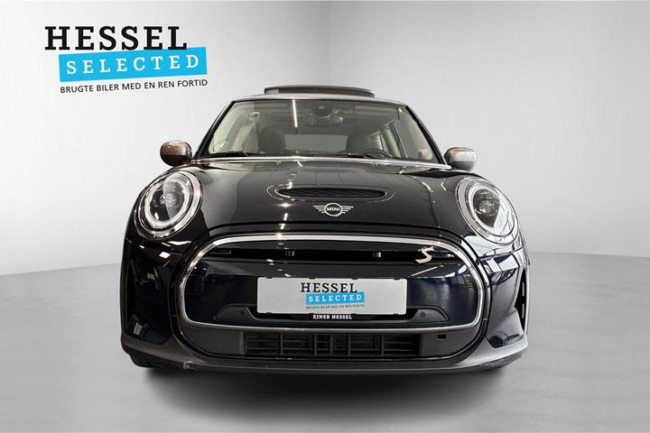 Blå Mini Cooper SE fra 2023