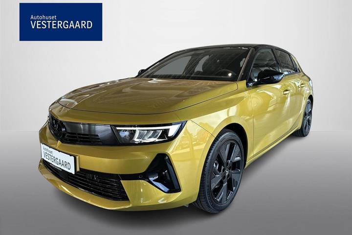 Gul Opel Astra-e fra 2024
