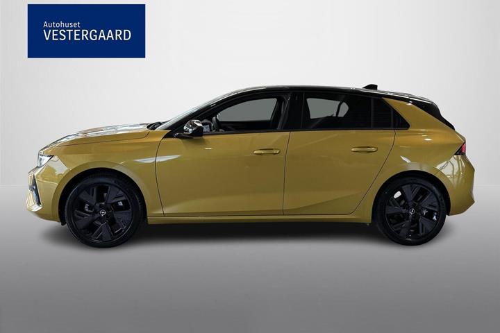 Gul Opel Astra-e fra 2024