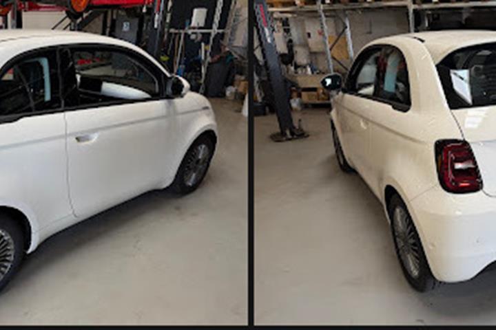 Hvid Fiat 500e fra 2023