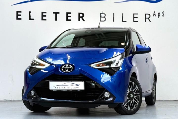 Blå Toyota Aygo fra 2018