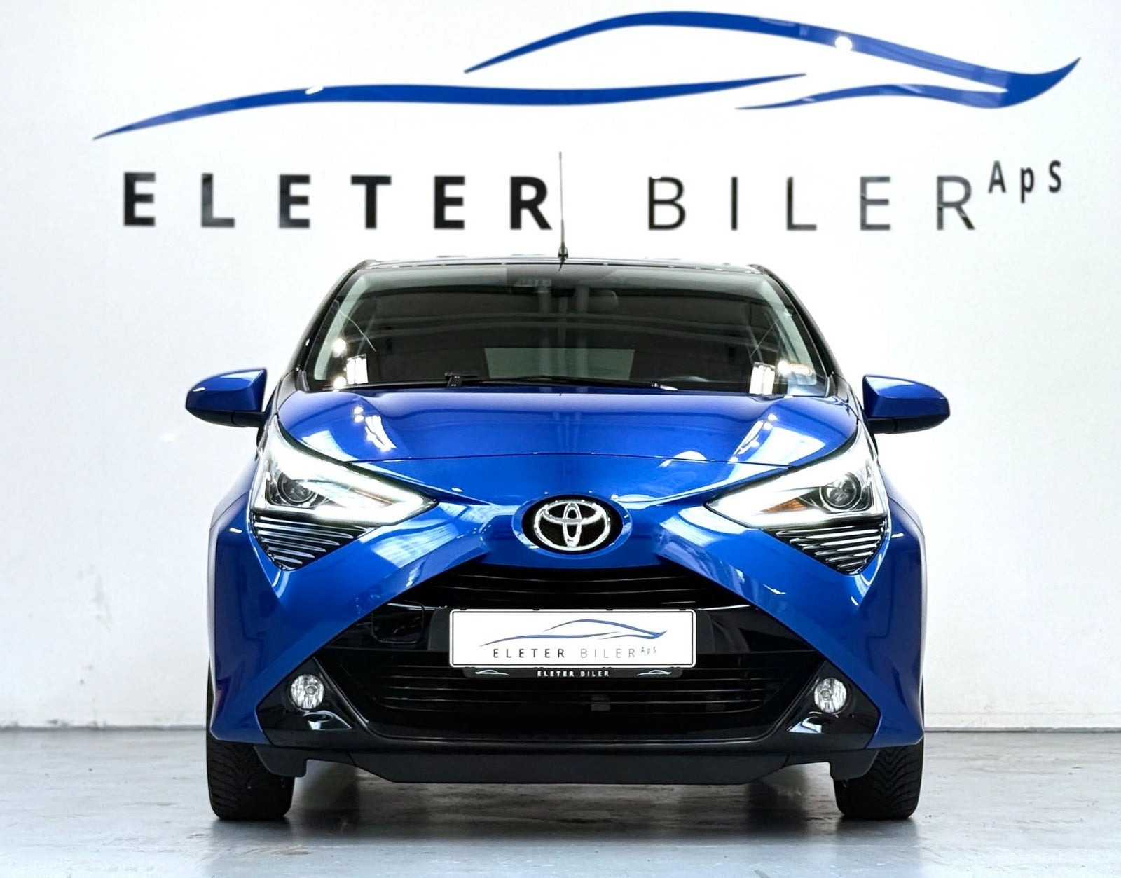 Blå Toyota Aygo fra 2018
