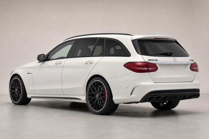 Hvid Mercedes E63 fra 2018