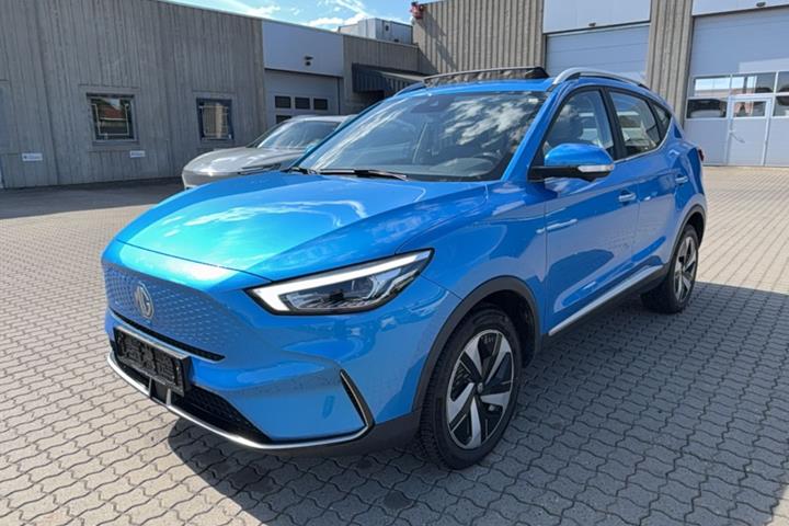 Blå MG ZS fra 2023 set udefra