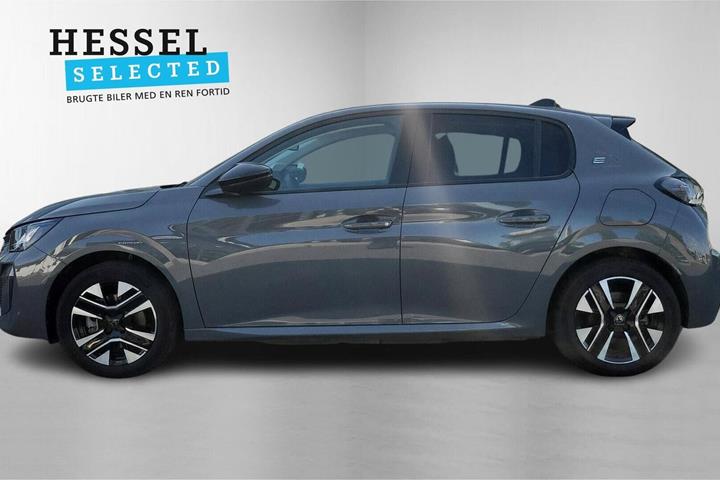 Grå Peugeot e-208 fra 2025