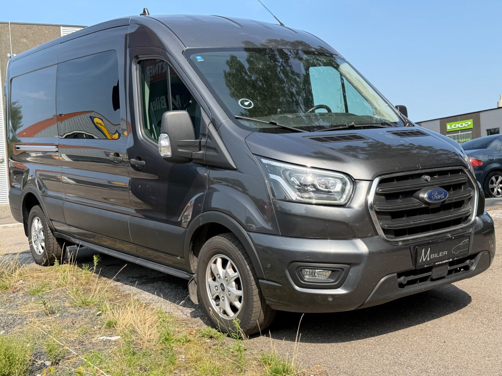 Grå Ford Transit 350 L3 Van fra 2020