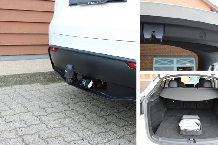 Hvid Tesla Model Y fra 2024