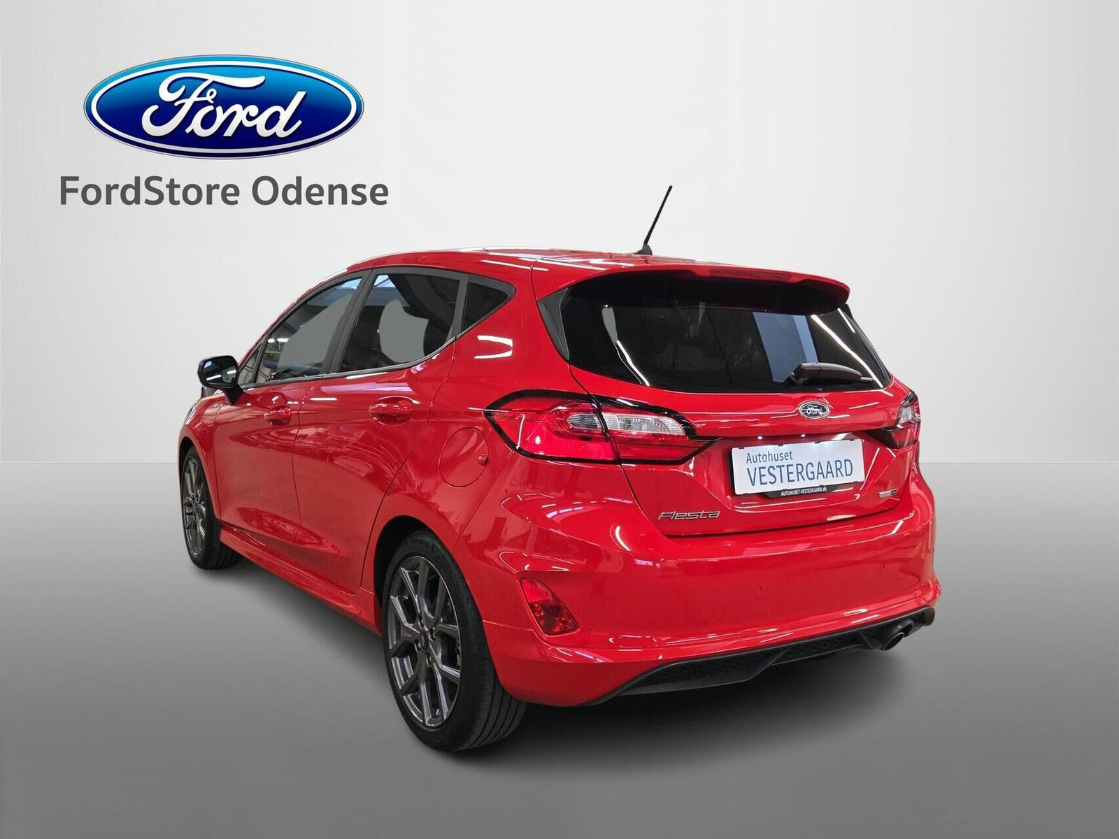 Rød Ford Fiesta fra 2022