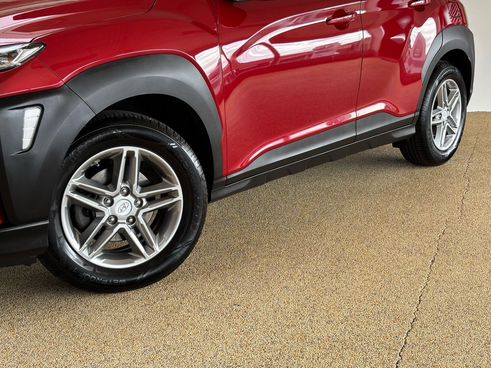Rød Hyundai Kona fra 2020
