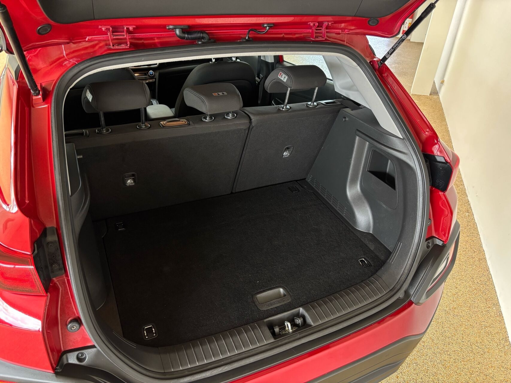 Rød Hyundai Kona fra 2020