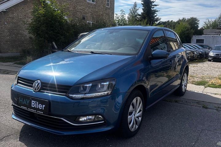 Blå VW Polo fra 2016