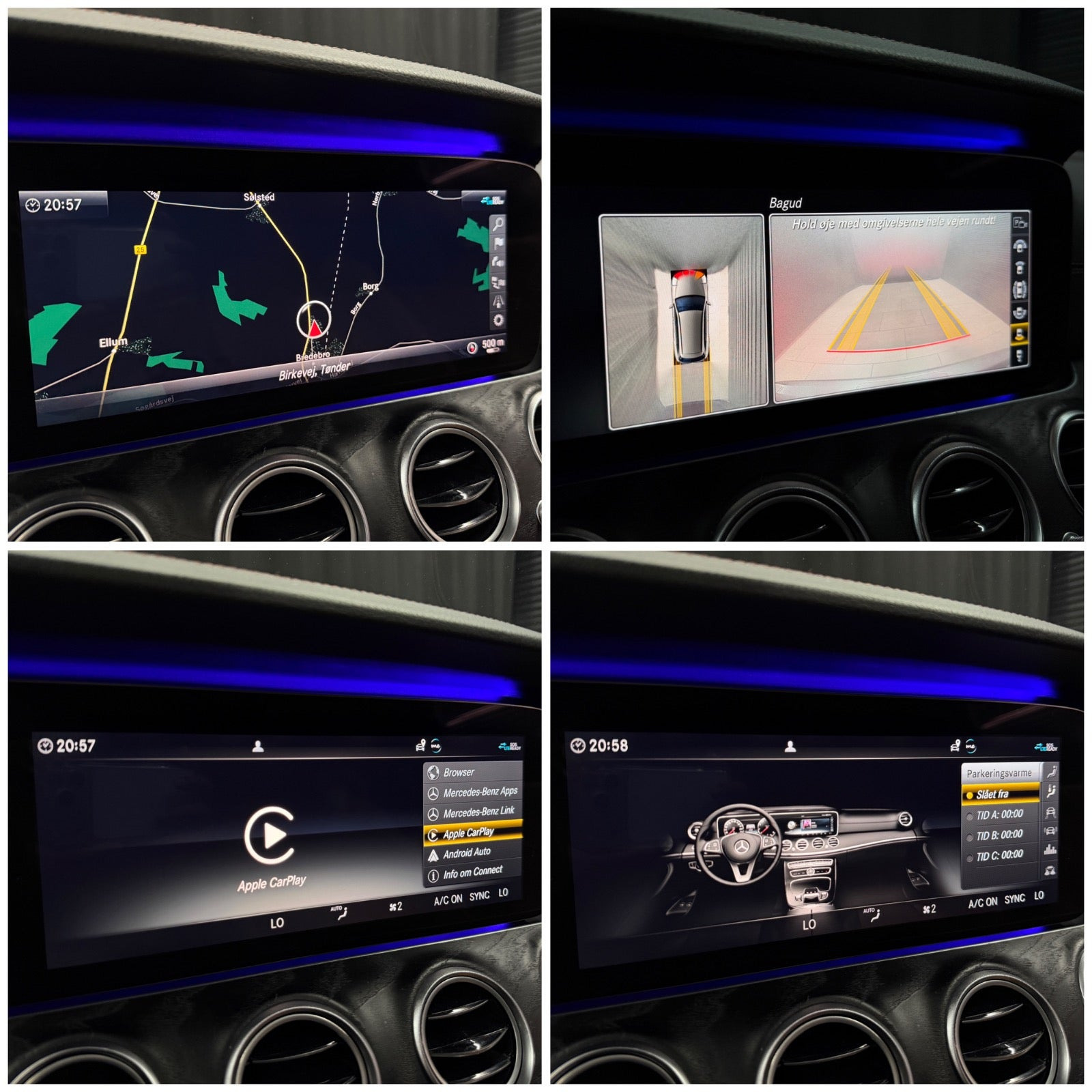 Grå Mercedes E220 d fra 2019