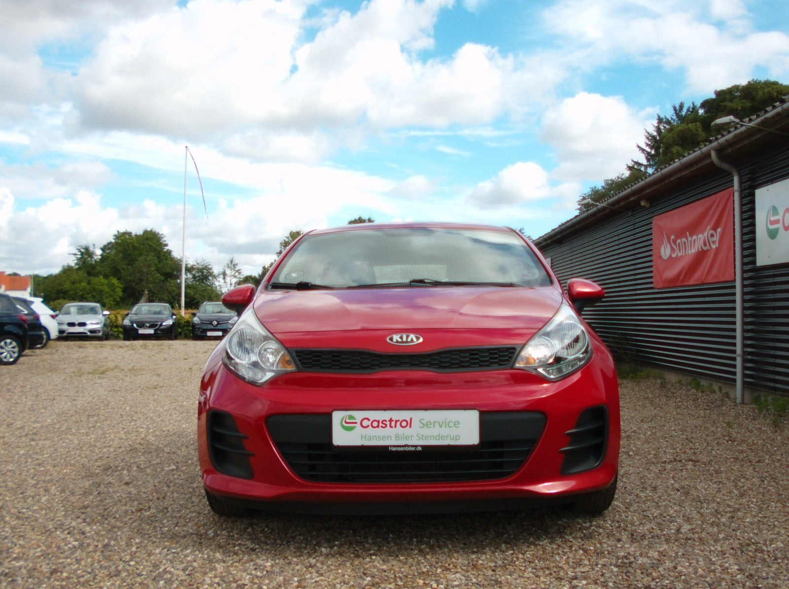 Rød Kia Rio fra 2015