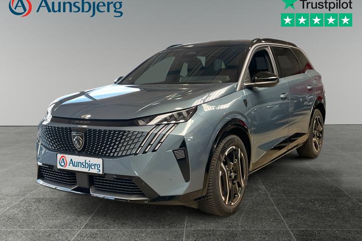 Blå Peugeot e-5008 fra 2025 set udefra