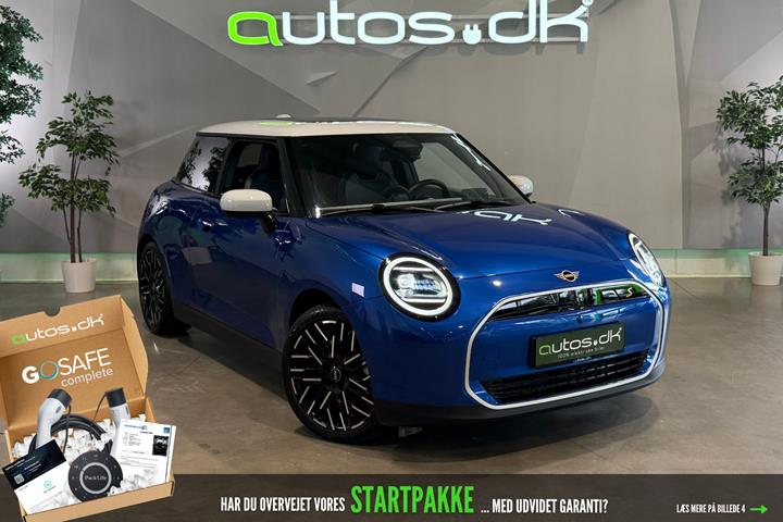 Blå Mini Cooper SE fra 2024