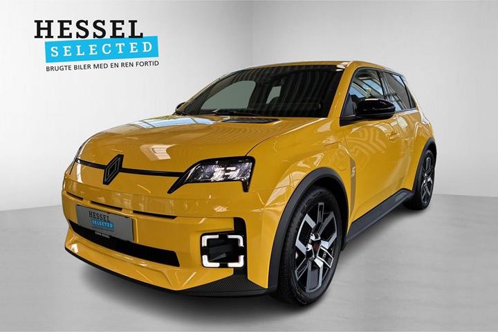 Gul Renault 5 E-Tech fra 2025 set udefra