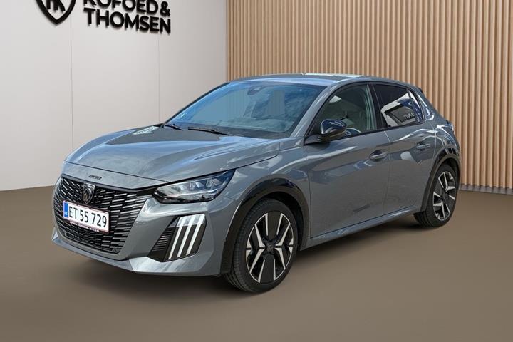 Grå Peugeot e-208 fra 2025