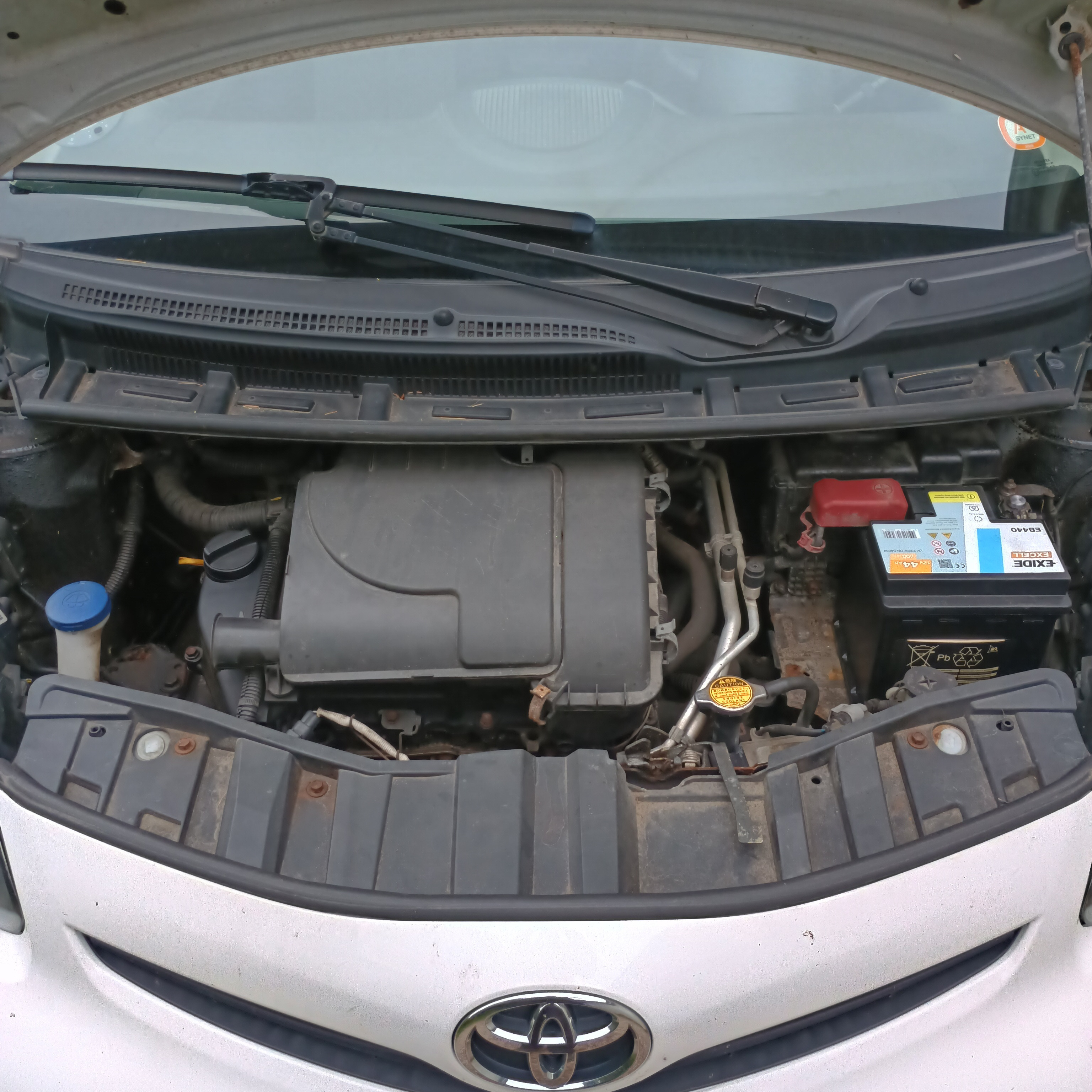 Hvid Toyota Aygo fra 2013