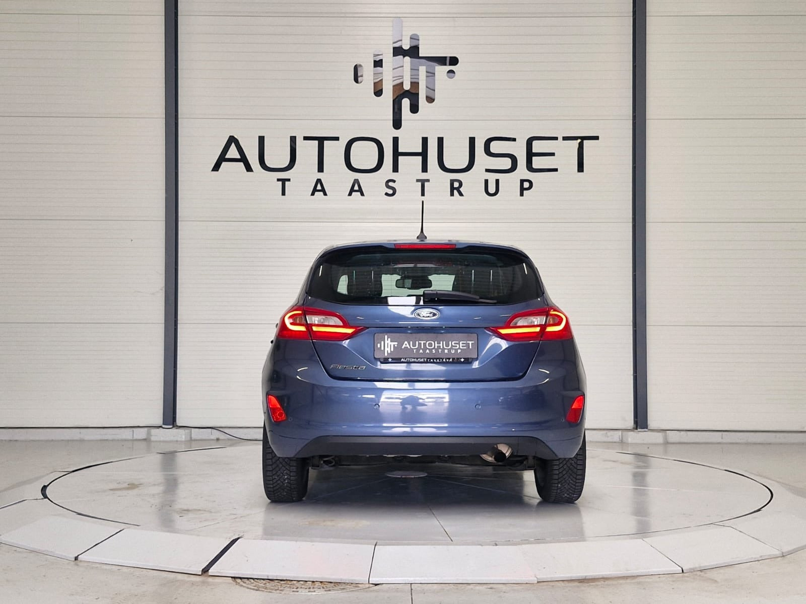 Blå Ford Fiesta fra 2018
