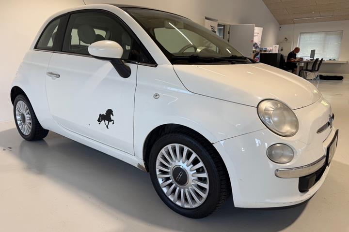 Hvid Fiat 500 fra 2011