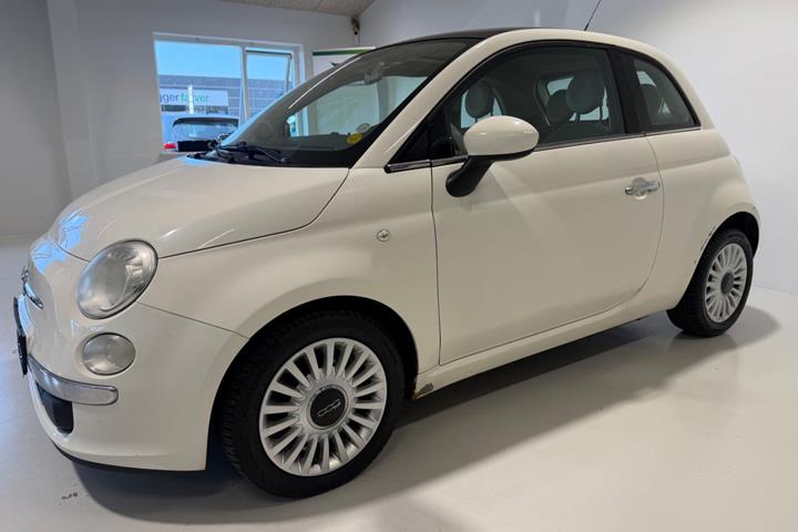 Hvid Fiat 500 fra 2011
