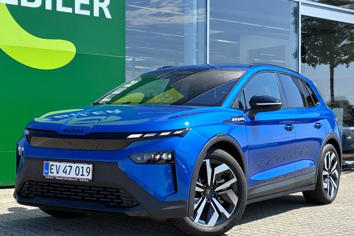 Blå Skoda Elroq fra 2027 set udefra