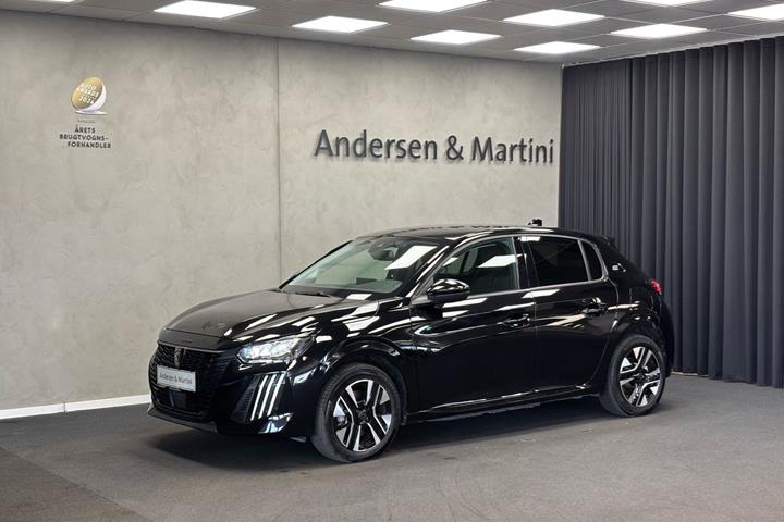 Sort Peugeot e-208 fra 2025
