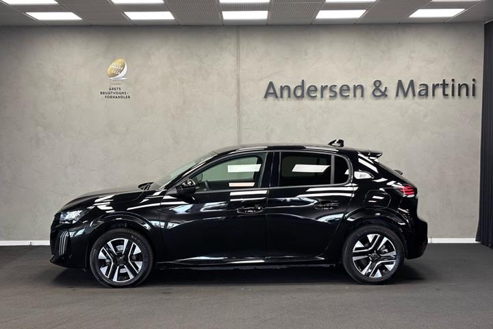 Sort Peugeot e-208 fra 2025