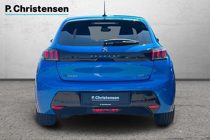Blå Peugeot e-208 fra 2020