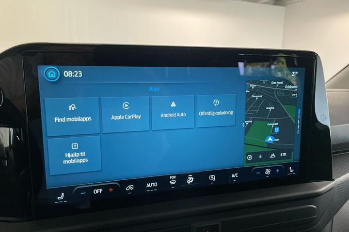 Blå Ford E-Transit Custom 320 L1 fra 2026