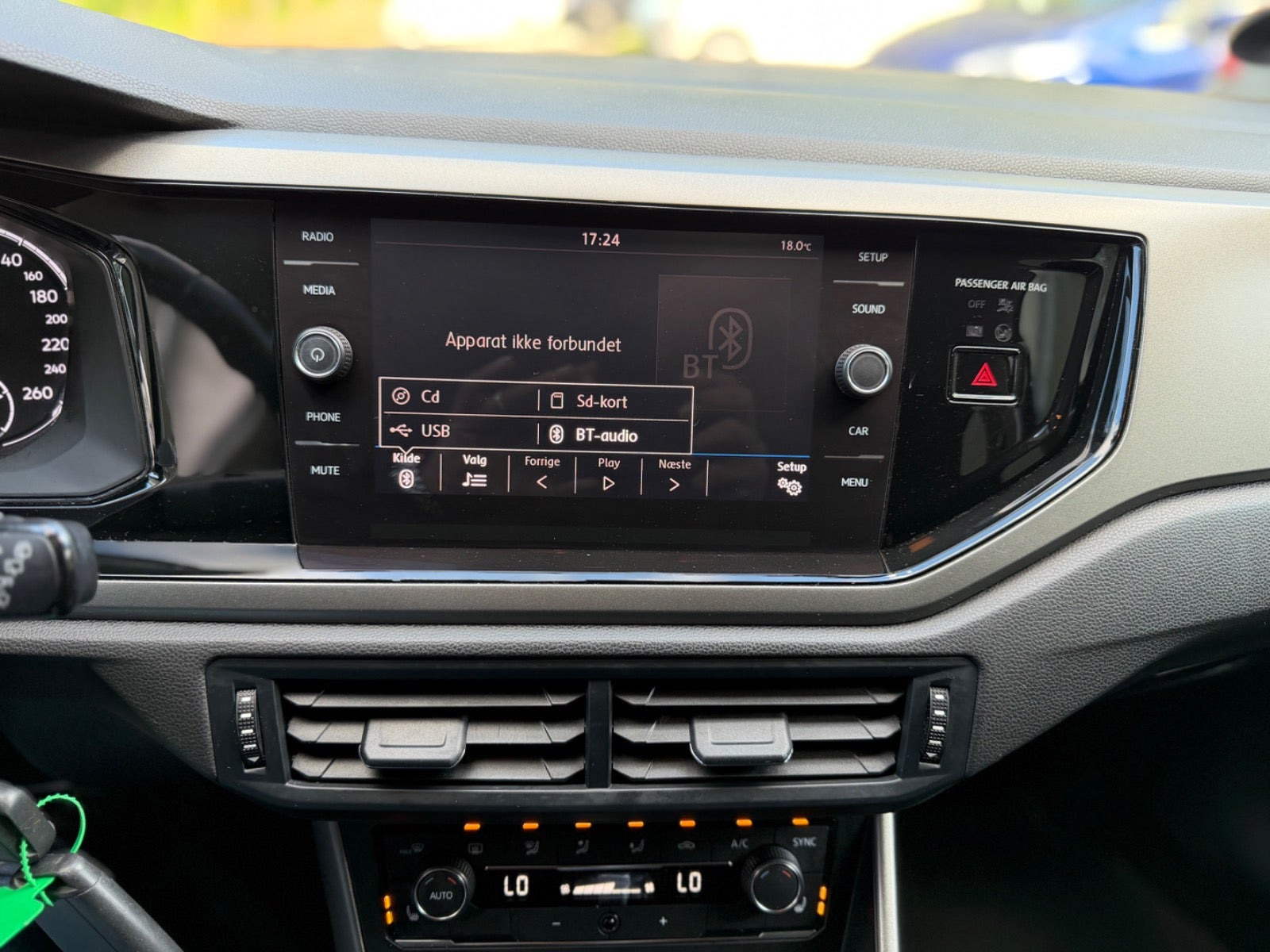 Sort VW Polo fra 2018