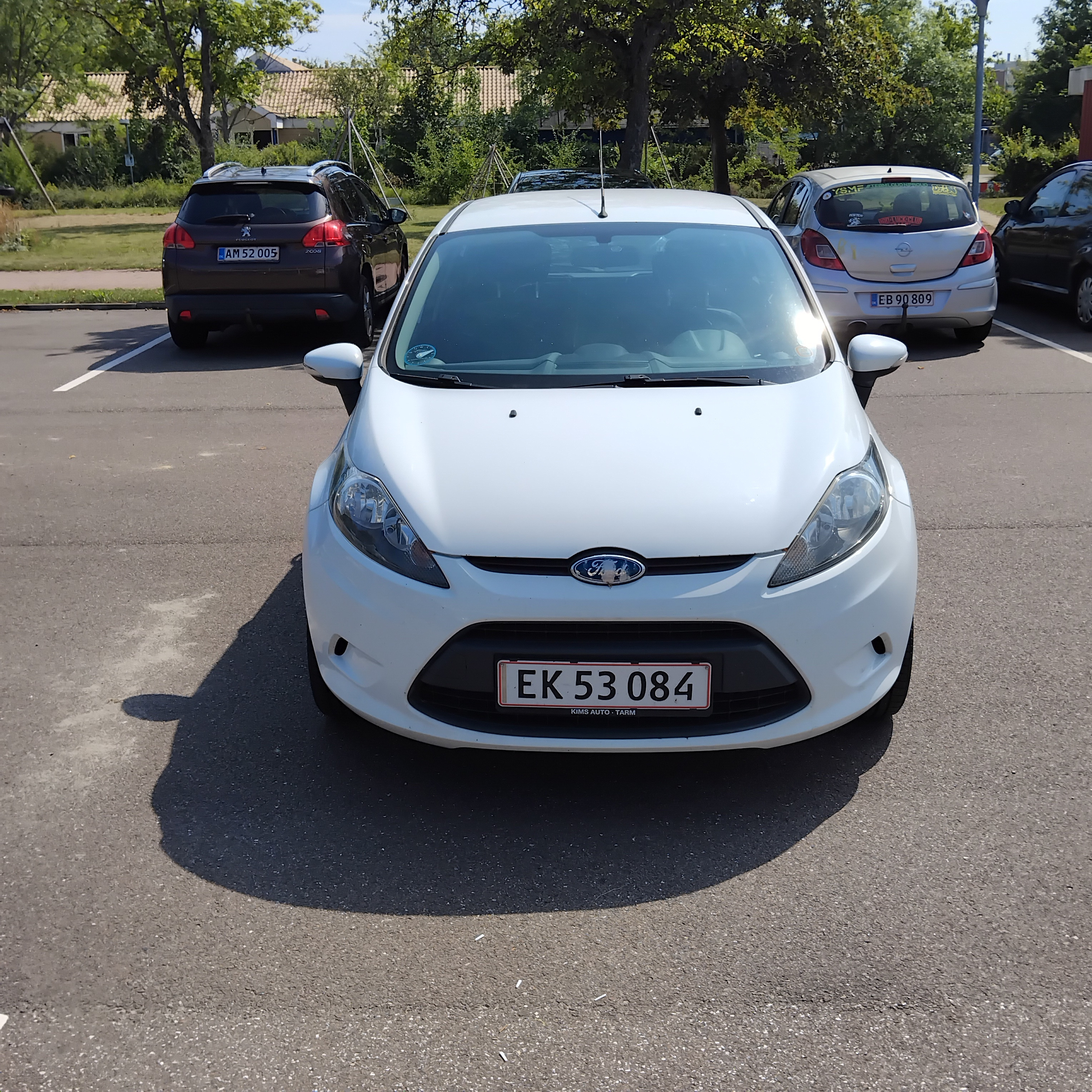Hvid Ford Fiesta fra 2009