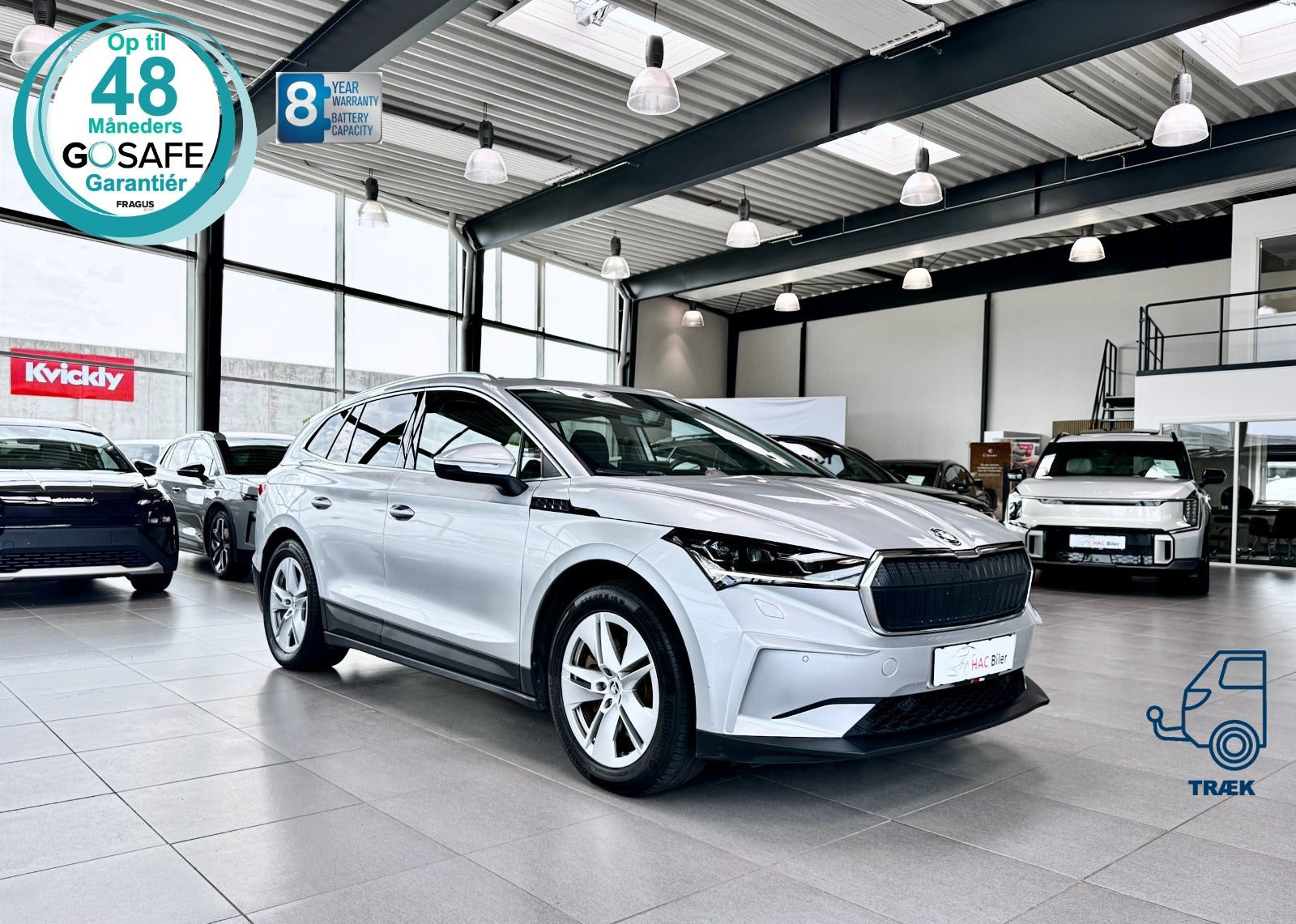 Gul Skoda Enyaq fra 2021