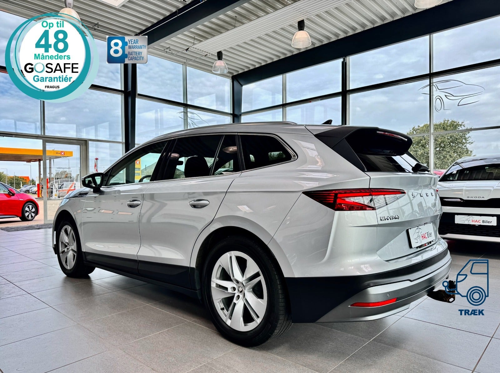 Gul Skoda Enyaq fra 2021