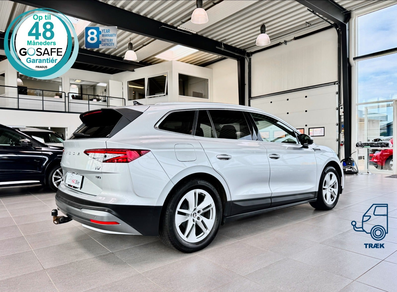 Gul Skoda Enyaq fra 2021