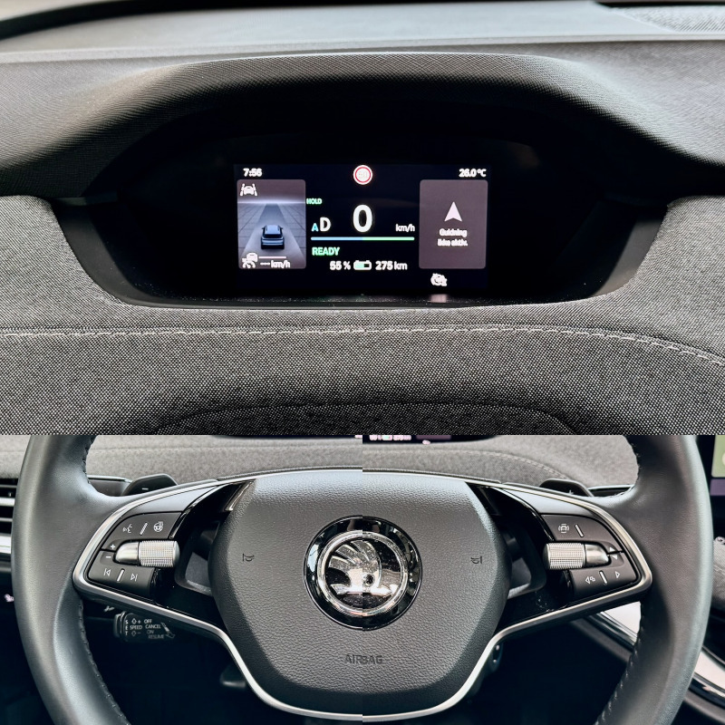 Grå Skoda Enyaq fra 2025