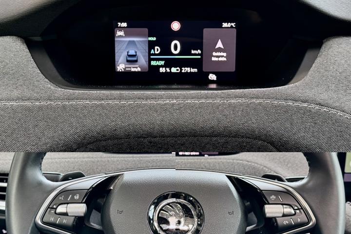 Grå Skoda Enyaq fra 2025