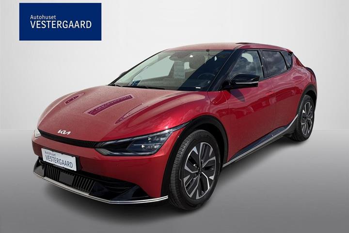 Rød Kia EV6 fra 2024 set udefra