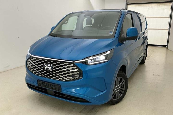 Blå Ford E-Transit Custom 340 L2 fra 2026