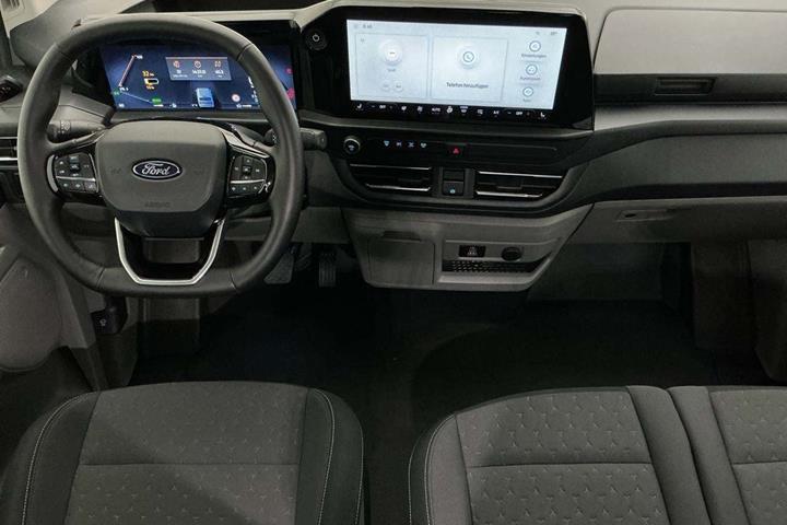 Blå Ford E-Transit Custom 340 L2 fra 2026