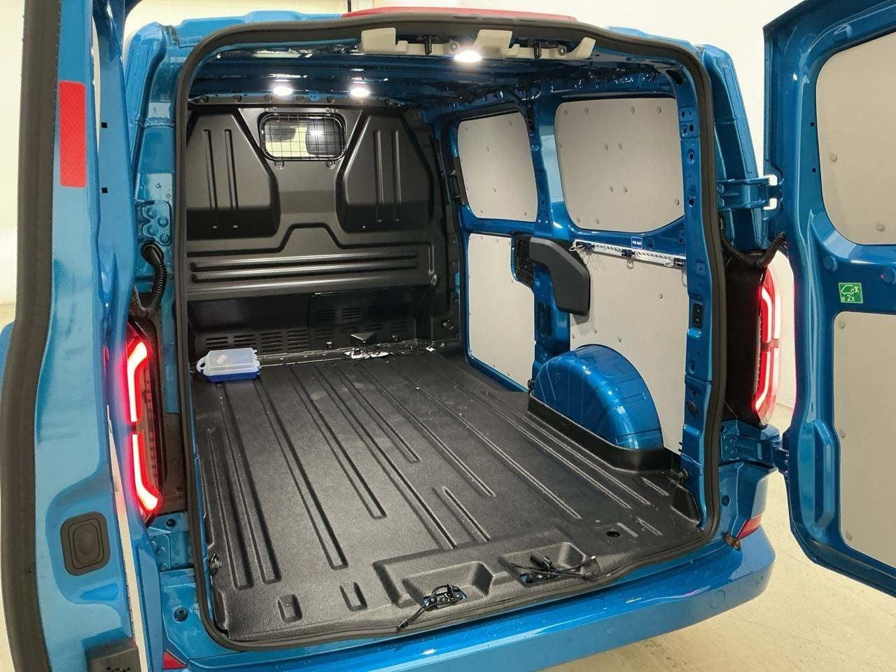 Blå Ford E-Transit Custom 320 L1 fra 2025