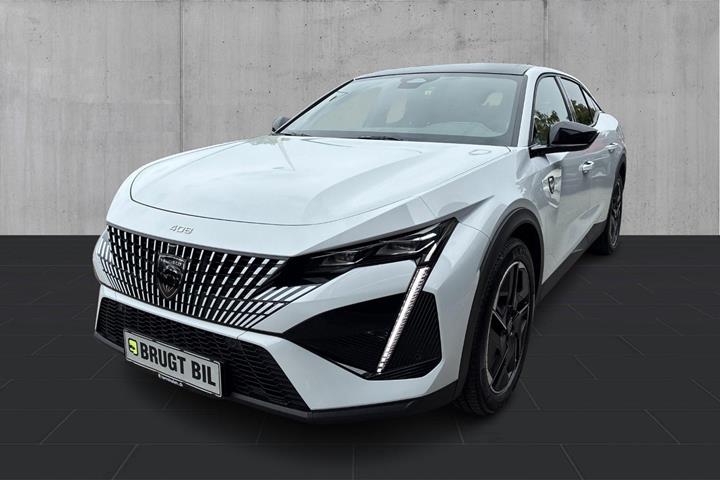 Hvid Peugeot e-408 fra 2026