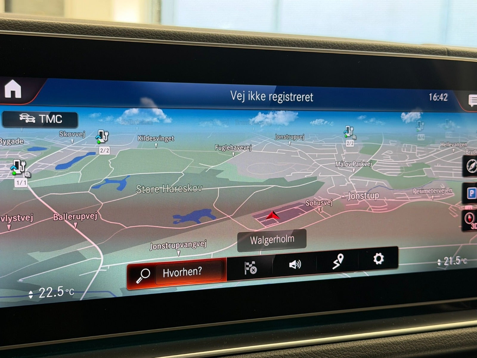 Grå Mercedes GLE350 de fra 2021