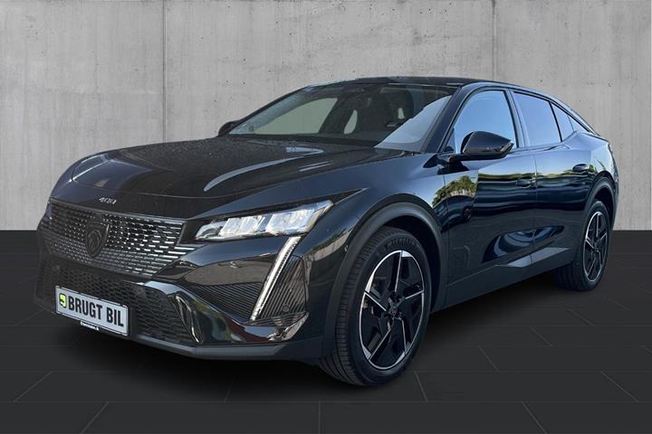 Sort Peugeot e-408 fra 2025 set udefra