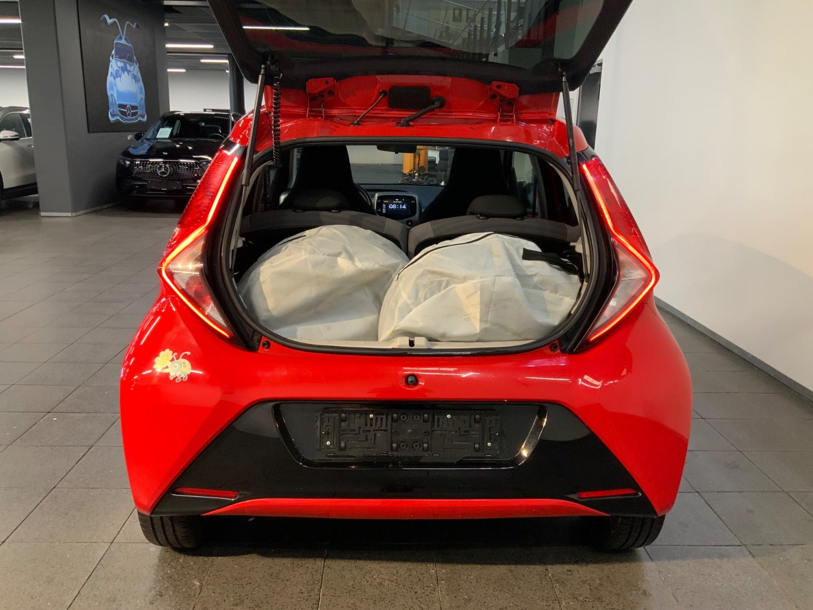 Rød Toyota Aygo fra 2019