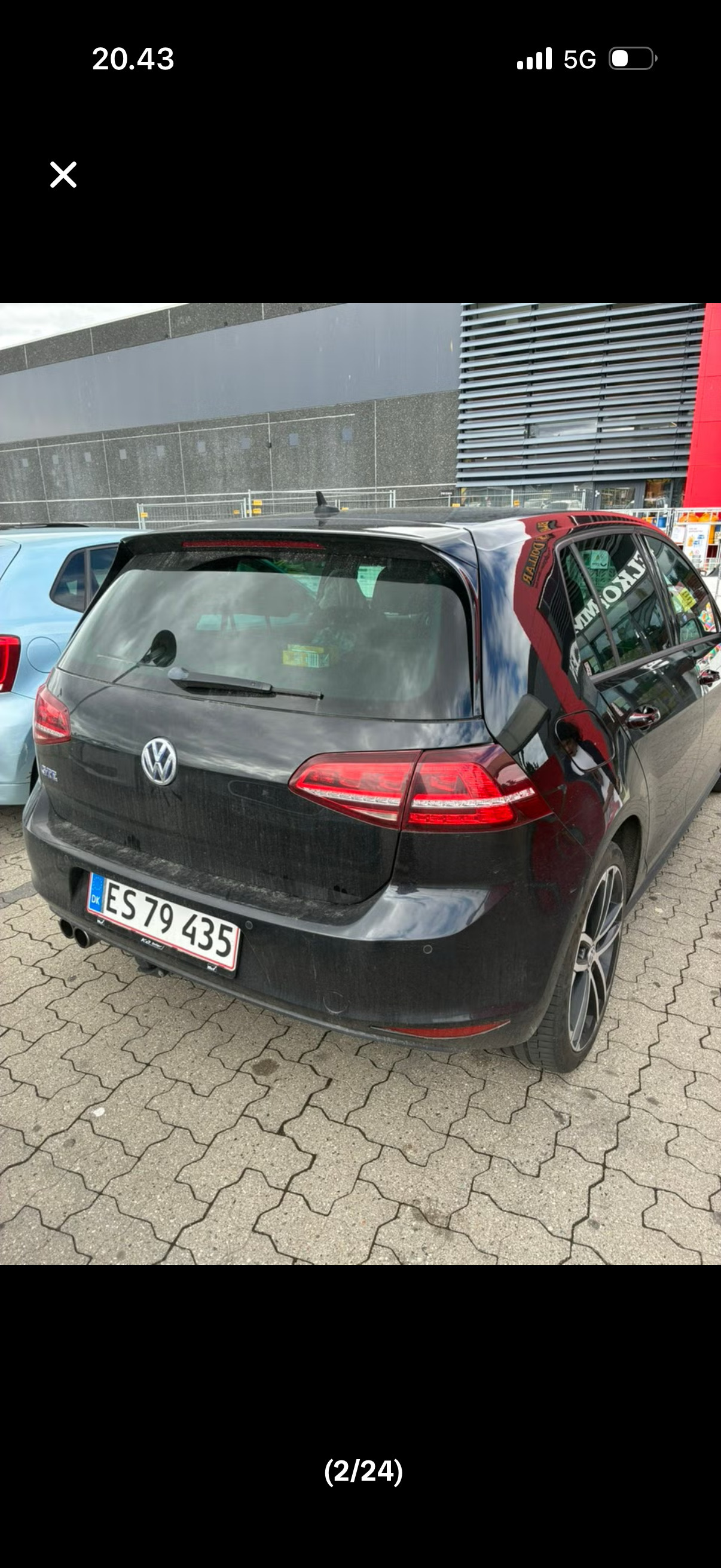 Sort VW Golf fra 2015