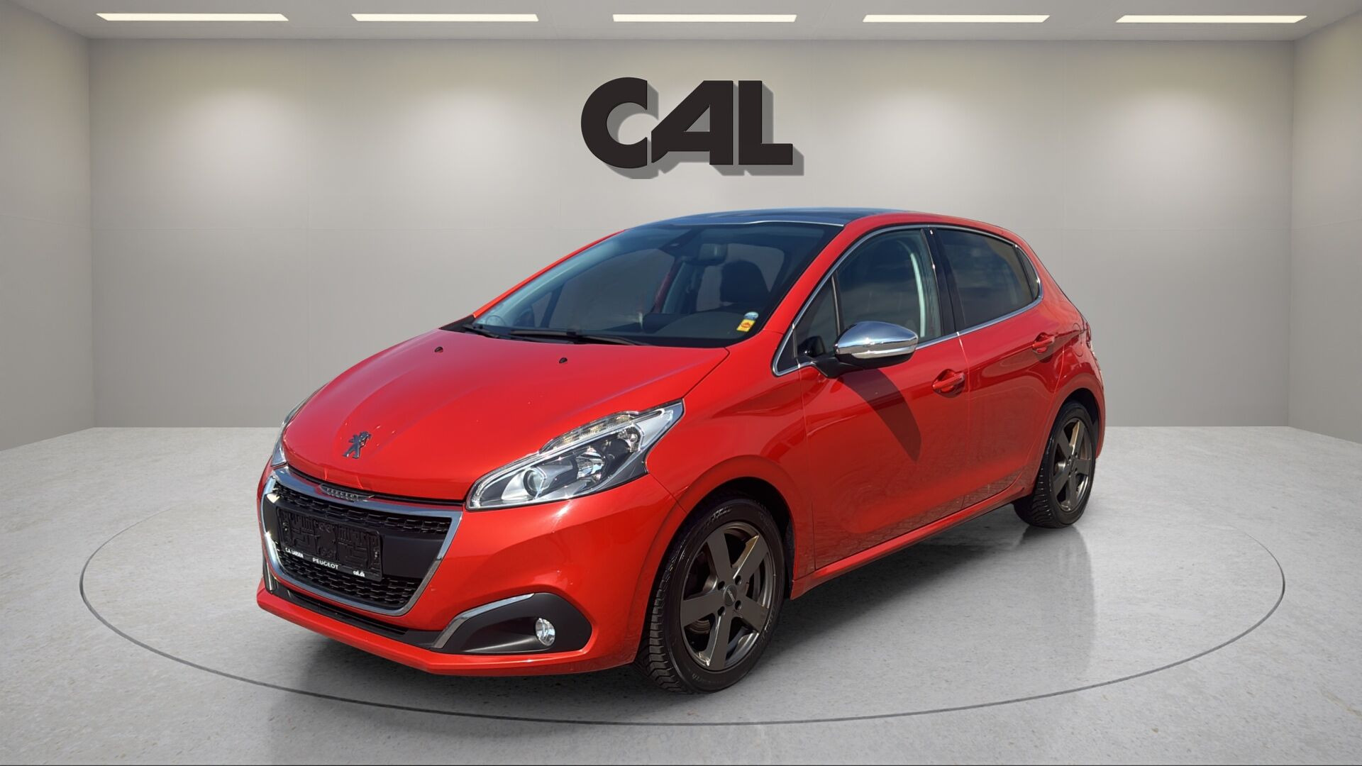 Orange Peugeot 208 fra 2015