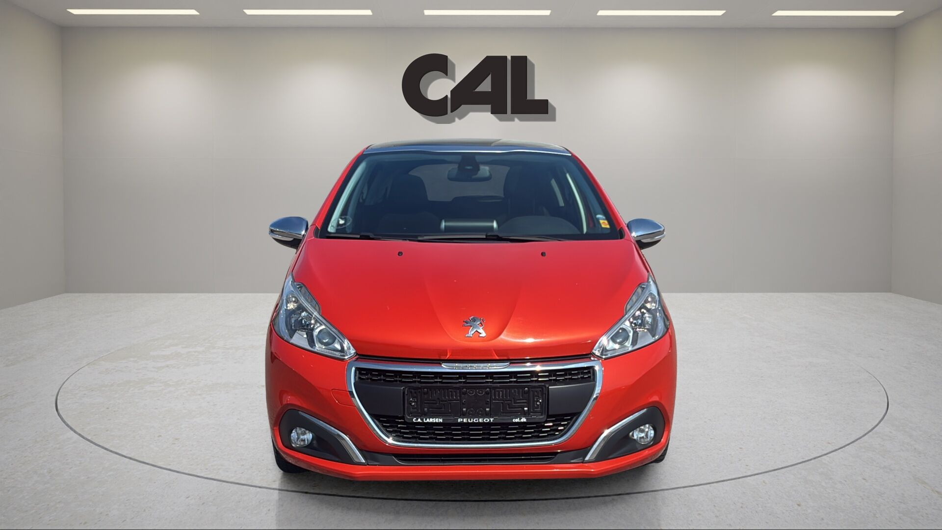 Orange Peugeot 208 fra 2015