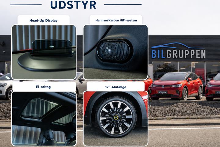 Rød Mini Cooper SE fra 2021