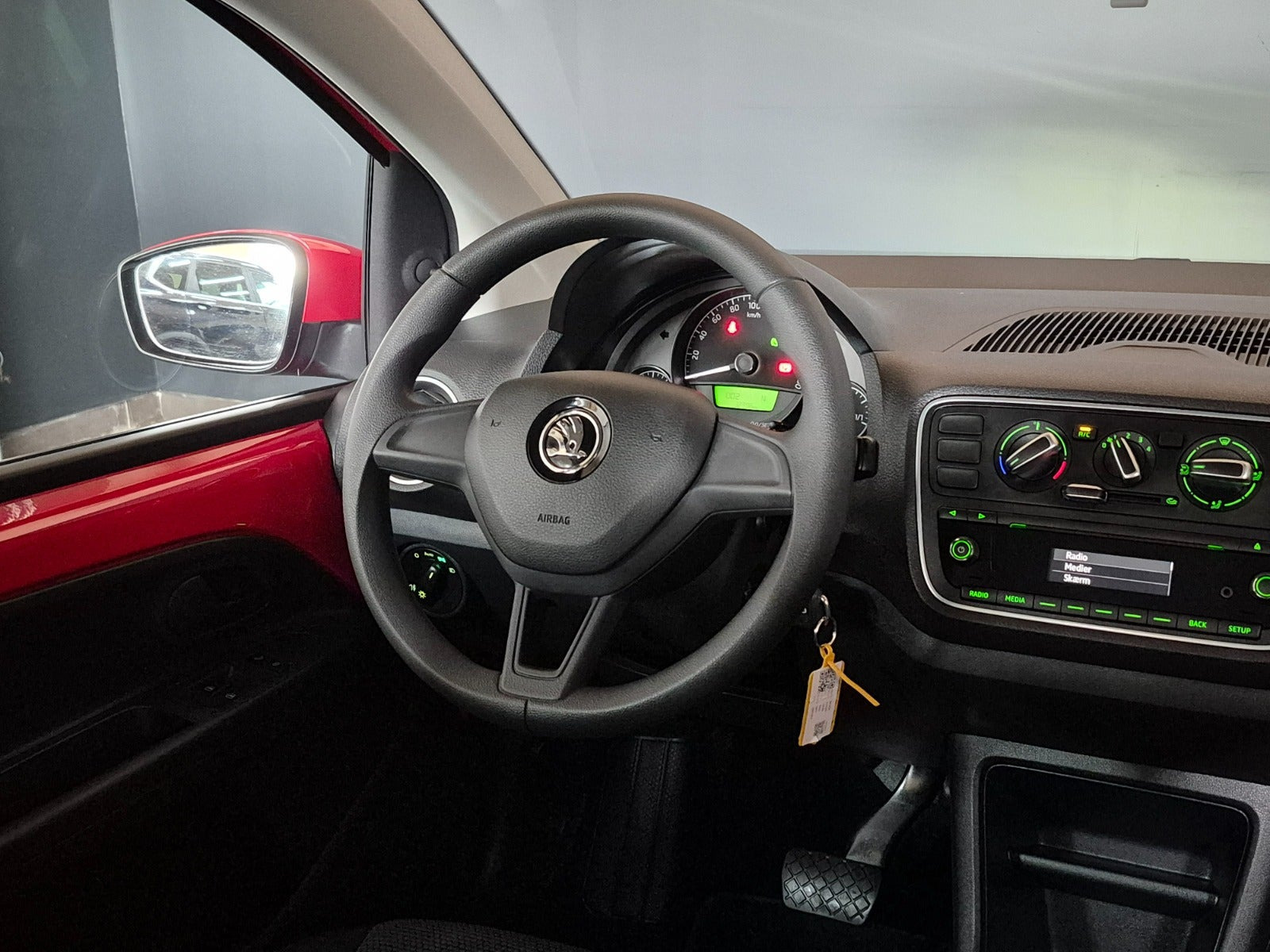 Rød Skoda Citigo fra 2017